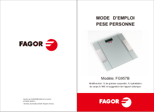 Mode d’emploi Fagor FG957B Pèse-personne