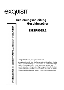 Bedienungsanleitung Exquisit EGSP9025.1 Geschirrspüler