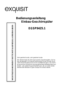 Bedienungsanleitung Exquisit EGSP9425.1 Geschirrspüler