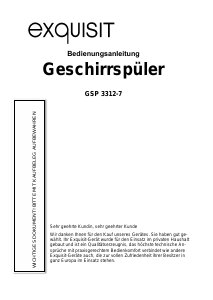 Bedienungsanleitung Exquisit GSP3312-7 Geschirrspüler