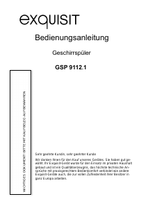 Bedienungsanleitung Exquisit GSP9112.1 Geschirrspüler