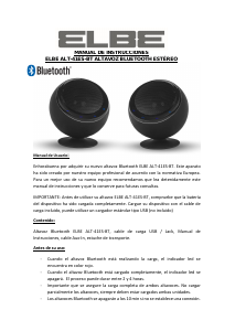 Manual de uso Elbe ALT-41ES-BT Altavoz