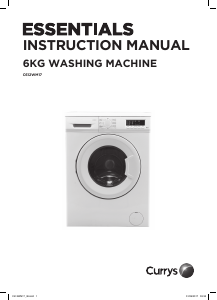 Manual Currys Essentials C612WM17 Washing Machine