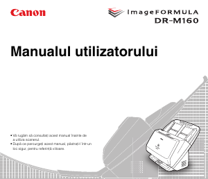 Manual Canon DR-M160 imageFORMULA Scaner