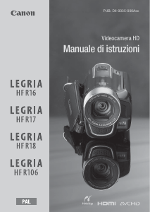 Manuale Canon LEGRIA HF R16 Videocamera