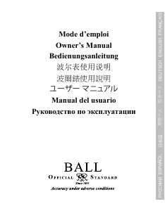 Manual de uso Ball GM1020D-PG-LCJ-BK Trainmaster Reloj de pulsera
