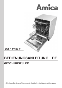 Bedienungsanleitung Amica EGSP 14663 V Geschirrspüler