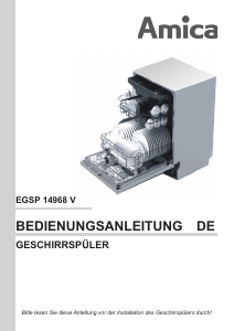 Bedienungsanleitung Amica EGSP 14968 V Geschirrspüler