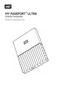Bedienungsanleitung Western Digital WDBTLG0010BGY-WESN My Passport Ultra Festplatte