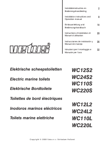 Manual Vetus WC24S2 Toilet