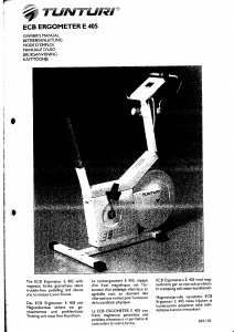 Manuale Tunturi ECB 405 Cyclette