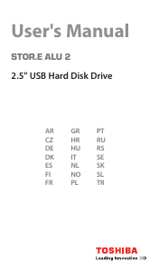 Mode d’emploi Toshiba StorE Alu 2 Disque dur