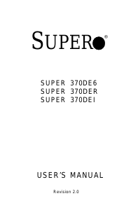 Handleiding Supermicro 370DEI Moederbord