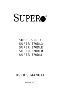 Handleiding Supermicro 370DL3 Moederbord