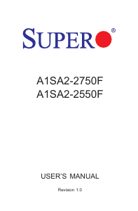 Handleiding Supermicro A1SA2-2750F Moederbord