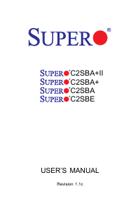 Handleiding Supermicro C2SBE Moederbord