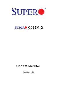 Handleiding Supermicro C2SBM-Q Moederbord