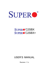 Manual Supermicro C2SBX Motherboard