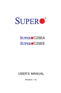 Handleiding Supermicro C2SEE Moederbord