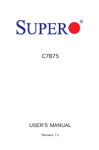 Handleiding Supermicro C7B75 Moederbord