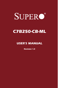 Handleiding Supermicro C7B250-CB-ML Moederbord