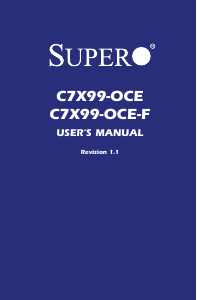 Handleiding Supermicro C7X99-OCE Moederbord