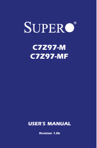 Handleiding Supermicro C7Z97-M Moederbord