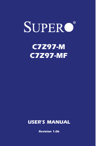 Handleiding Supermicro C7Z97-MF Moederbord