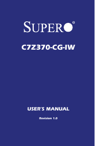 Handleiding Supermicro C7Z370-CG-IW Moederbord