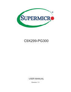 Handleiding Supermicro C9X299-PG300 Moederbord