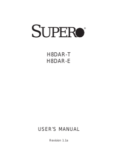 Handleiding Supermicro H8DAR-E Moederbord