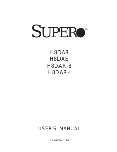 Handleiding Supermicro H8DAR-i Moederbord