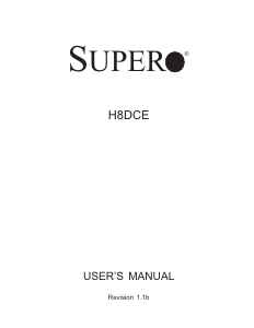 Handleiding Supermicro H8DCE Moederbord