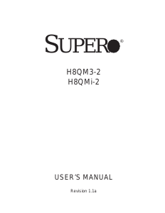 Manual Supermicro H8QM3-2 Motherboard