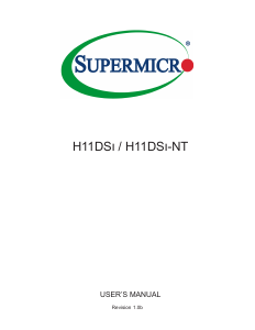 Manual Supermicro H11DSi Motherboard