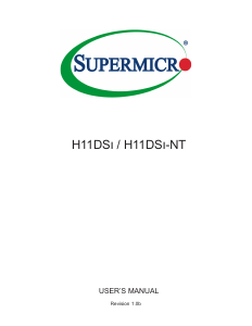Manual Supermicro H11DSi-NT Motherboard