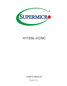 Handleiding Supermicro H11SSL-C Moederbord