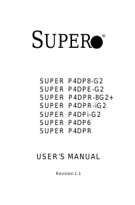 Handleiding Supermicro P4DPE-G2 Moederbord