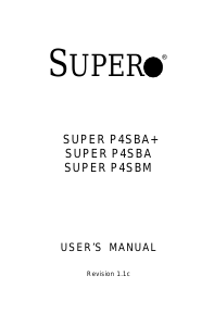 Handleiding Supermicro P4SBA Moederbord
