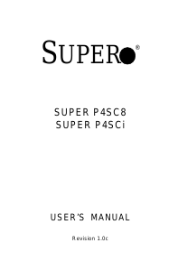 Handleiding Supermicro P4SC8 Moederbord