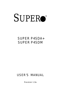 Handleiding Supermicro P4SDA+ Moederbord