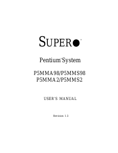 Manual Supermicro P5MMA98 Motherboard
