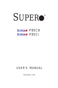 Handleiding Supermicro P8SCi Moederbord