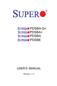 Handleiding Supermicro PDSBA-Q+ Moederbord