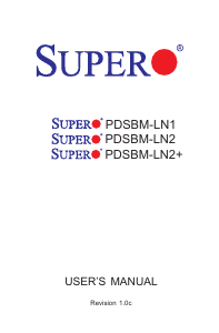 Manual Supermicro PDSBM-LN1 Motherboard