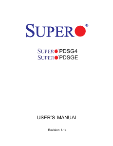 Handleiding Supermicro PDSGE Moederbord
