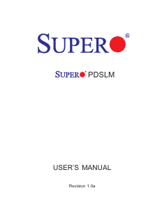 Handleiding Supermicro PDSLM Moederbord