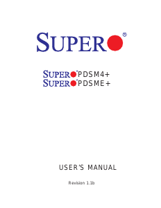 Handleiding Supermicro PDSM4+ Moederbord
