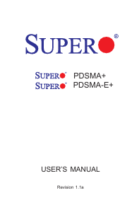 Handleiding Supermicro PDSMA-E+ Moederbord
