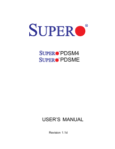 Handleiding Supermicro PDSME Moederbord
